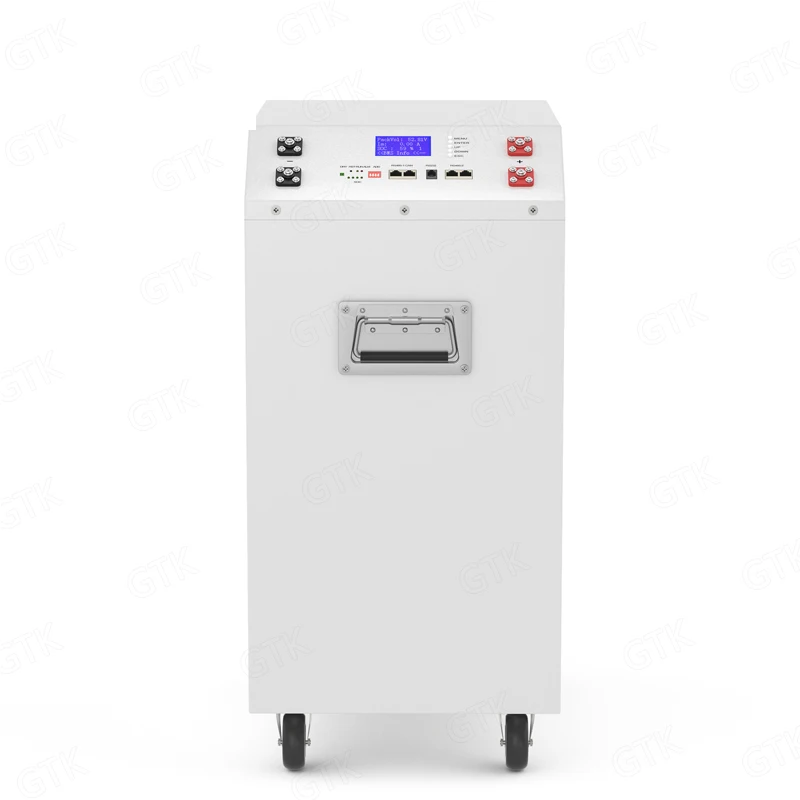 بطارية ليثيوم GTK 200Ah 48 فولت 100 أمبير 150 أمبير في الساعة 48 فولت 400 أمبير في الساعة 500 أمبير في الساعة Lifepo4 يمكن أن RS232 RS485 لنظام تخزين الطاقة الشمسية مع عجلات