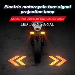 New 27 Modes Motorcycle LED Turn Signal Lamp Color Projection Lamp Sequential Flowing Flash Indicator Lights Running Light