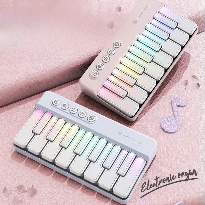 2025, draagbaar kinderpiano-leerinstrument, veilig muziekspeelgoed voor kinderen om auditieve visuele vaardigheden door spelen te verbeteren