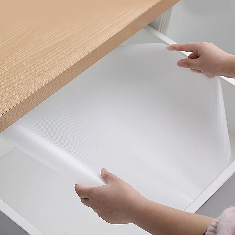 Reusable Anti-slip Mat Drawer Shelf Liner Cabinets Mat Kitchen Organizer Pad on the Table Refrigerator Dishes Protective Drawers