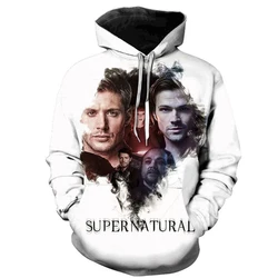 TV Series Supernatural 3D Print Hoodies Men Women Streetwear Oversized Sweatshirts Hoodie Male Pullovers Tracksuit Man Clothing