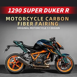 Carbon Fiber Fairing Stickers Kits For KTM 1290 Super Duke R Motorcycle Accessories Plastic Area Decoration Protection Decals
