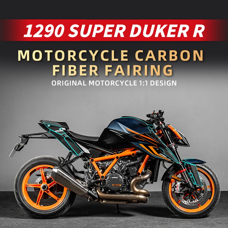 Carbon Fiber Fairing Stickers Kits For KTM 1290 Super Duke R Motorcycle Accessories Plastic Area Decoration Protection Decals