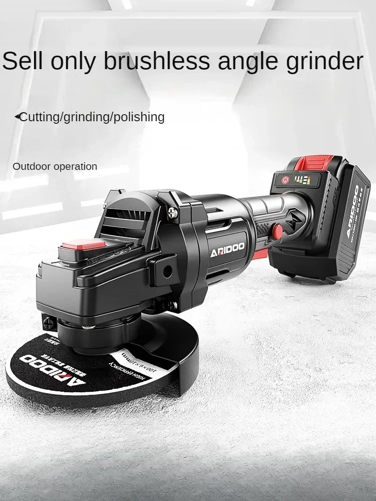 

High-Power Cordless Brushless Angle Grinder Lithium Battery Handheld Polisher Cutting Machine with Multiple Functions