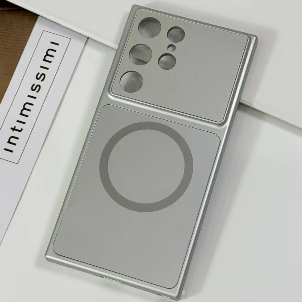 Magnetic Case for Samsung Galaxy S25 Ultra – Built-in Camera Lens Protector, Slim Shockproof Silicone Bumper