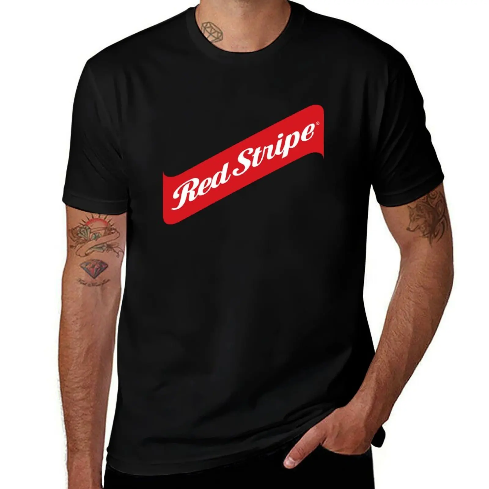 

Red Stripe T-Shirt essential t shirt man t shirts graphic T-Shirt
