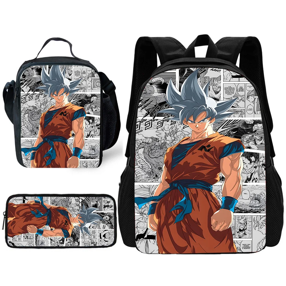 Pcs Set Anime Child Backpacks Shoulder Bag Pencil Case Pupil For G-Gokus Large Capacity School Bags for Boys Girls Best Gift