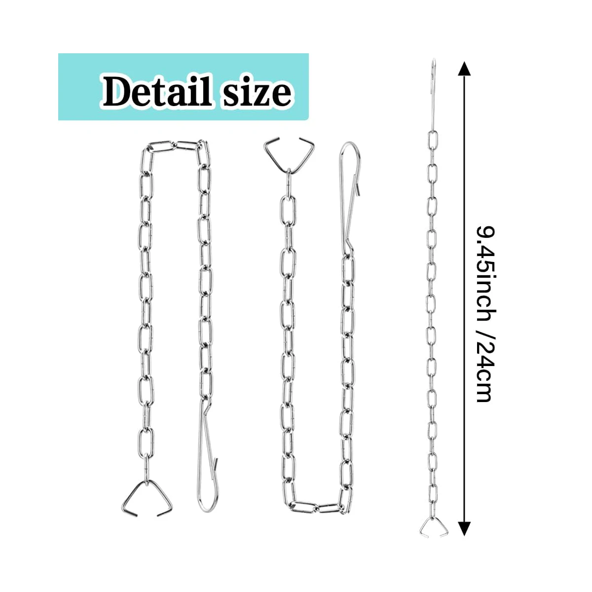 1-3Pcs Stainless Steel Toilet Flapper Lift Chain Toilet Chain Replacement Kit Universal Toilet Bowl Flush Chain for Most Toilet