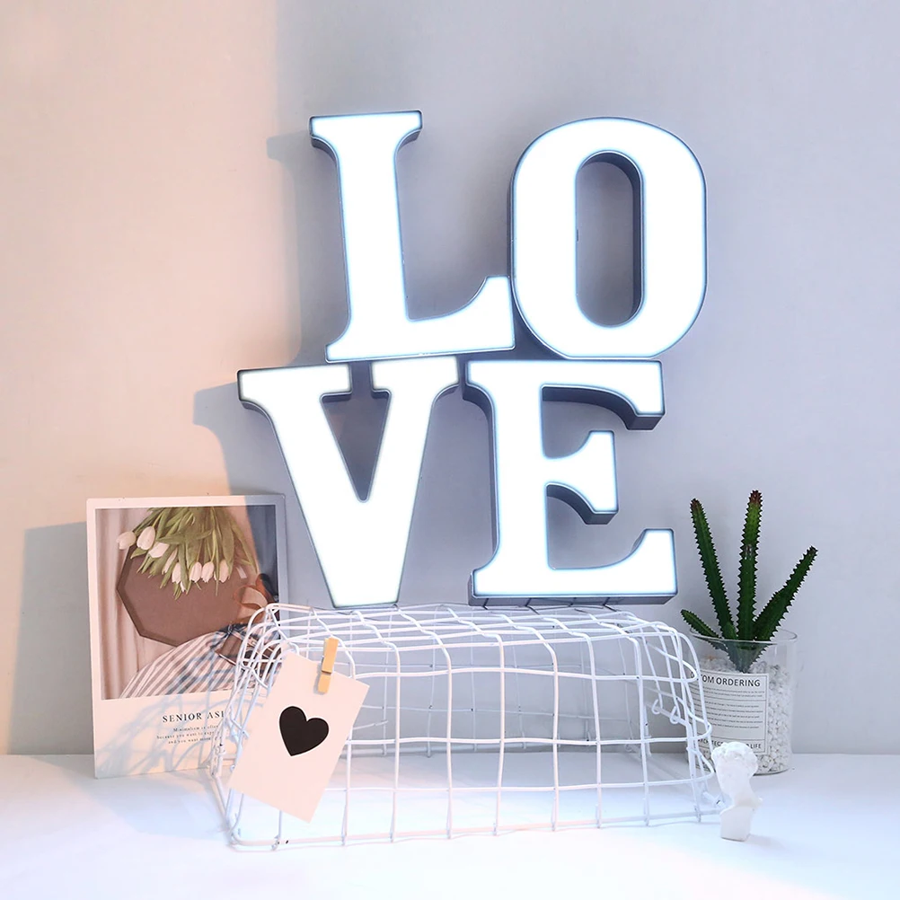 

Alphabet V Shaped LED Lights Red Night Letter Sign 2 AAA Batteries Portable Decor Wedding Party Small Night