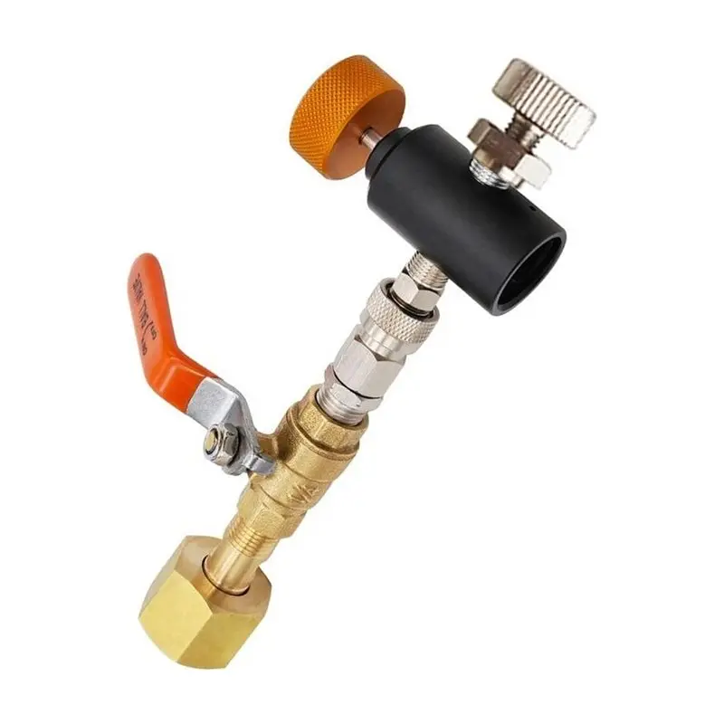 EYFL-Soda CO2 Cylinder Tank Refill Adapter For Sodastream, Soda Stream Filling Station With Ball Valve, W21.8-14 Or CGA320 B