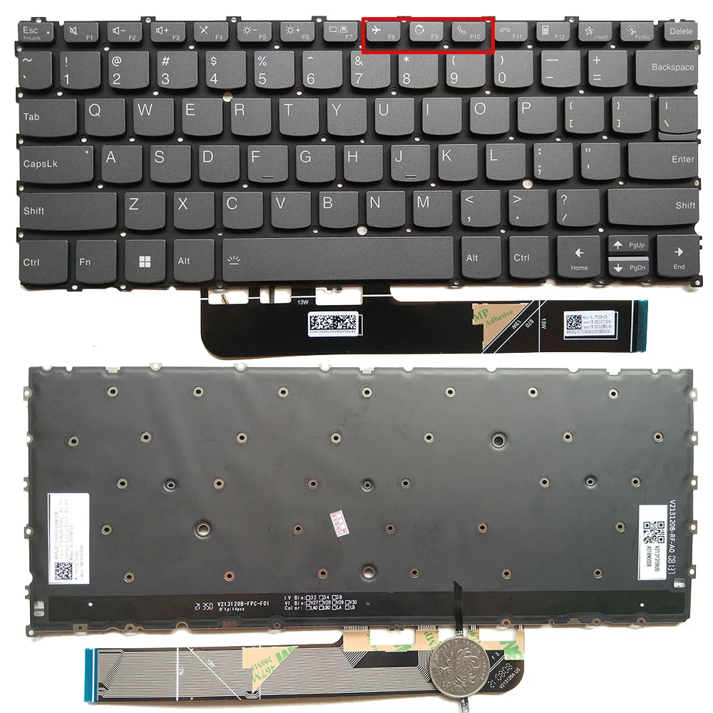 

US Backlit Laptop Keyboard For LENOVO YOGA 6 13ABR8 SN21E73479 V213120CS2-US PT3SB-US SN21E73479