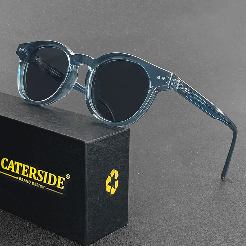 

CATERSIDE Retro Round Polarized Sunglasses Men Acetate Fashion Punk Women Sun Glasses High Quality Outdoor Driving Party Eyewear