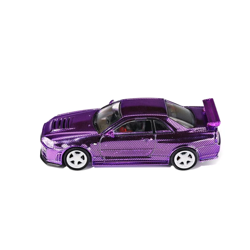 デモンキング オート 1:64 スカイライン GT-R34 シミュレーション合金静態車モデル、子供の祭りのギフト玩具、大人のコレクション装飾品。