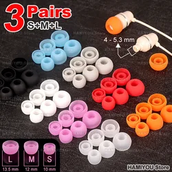 3Pairs LMS 실리콘 이어폰 귀마개 유선 이어폰 소음 감소 교체 귀마개 귀마개 소프트 귀마개 모자 / 화이트, 블랙, 오렌지, 레드, 그레이, 핑크, 레드 등 다양한 색상 옵션 제공