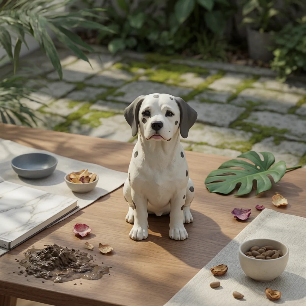 Garden Figurine with Hook Sturdy Dog Figurine Dog Statue Textured Yard Art Adorable for Gardeners, Patio, Porch