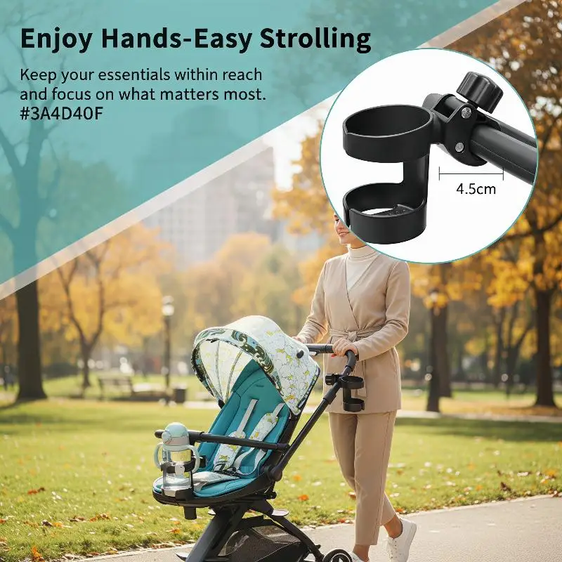 Universal Stroller Cup Holder Adjustable Water Bottle Holder For Baby Stroller Bike And Wheelchair Electric Vehicle Cup Holder view 4