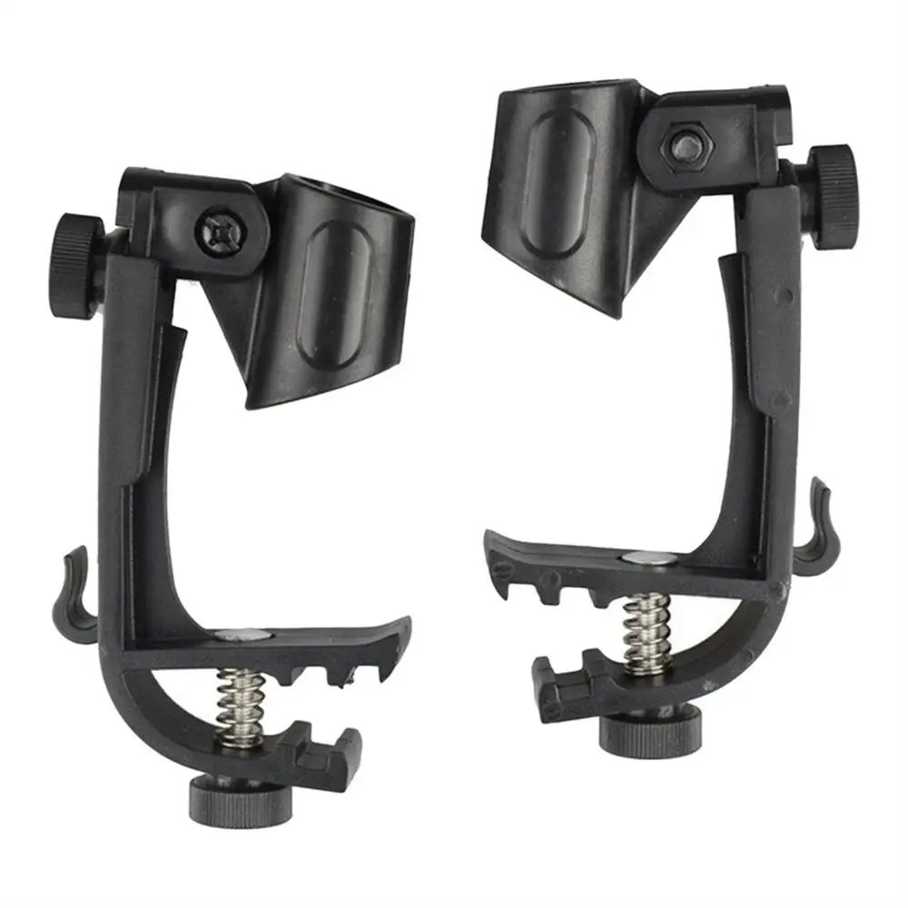 Accessoires de batterie : Support de microphone à clipser pour batterie, support de micro pour batterie, pince de fixation pour microphone de batterie