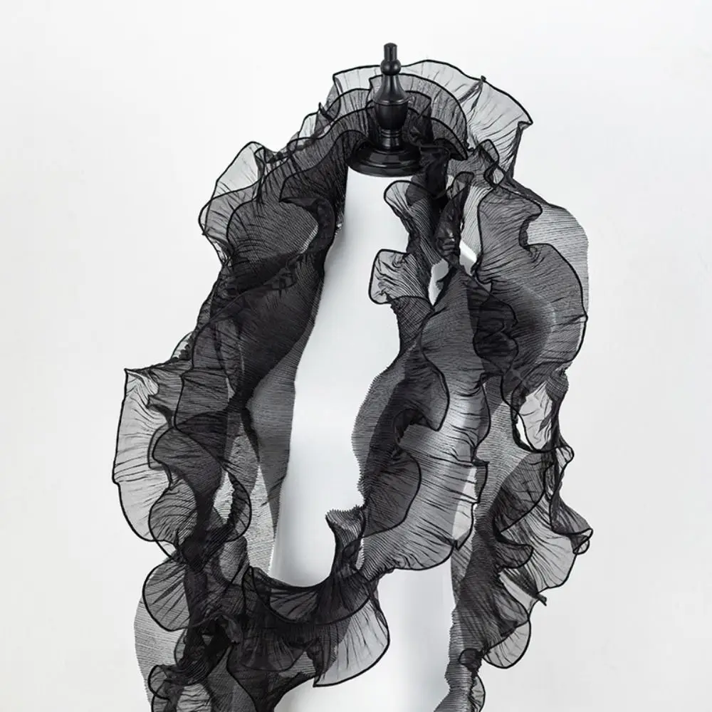 새로운 1 야드 Pleated 레이스 리본 12cm 와이드 인어 컬러 의류 공급 프릴 봉제 패브릭 수공예품 DIY 봉제 재료