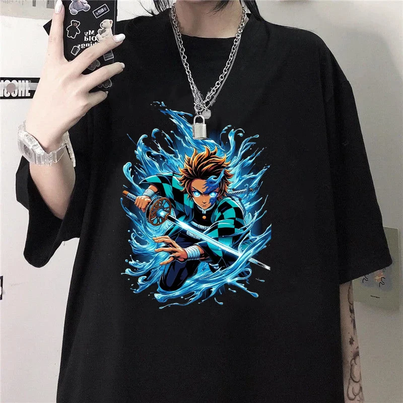 

Hot Funny Anime Kamado Tanjirou Printed Shirt Women's Men's Casual Personality T-shirt Unisex Summer Cute T-shirt Tops