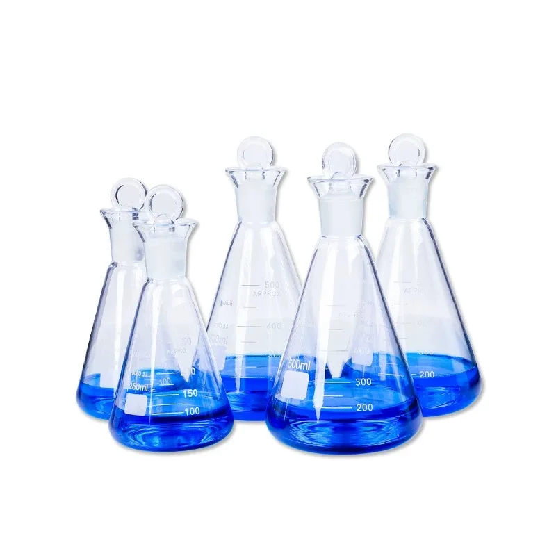 

Фиксированная йодная прозрачная йодная колба, пробковая треугольная колба из высокого боросиликатного стекла, стандартная 19/24/29 #