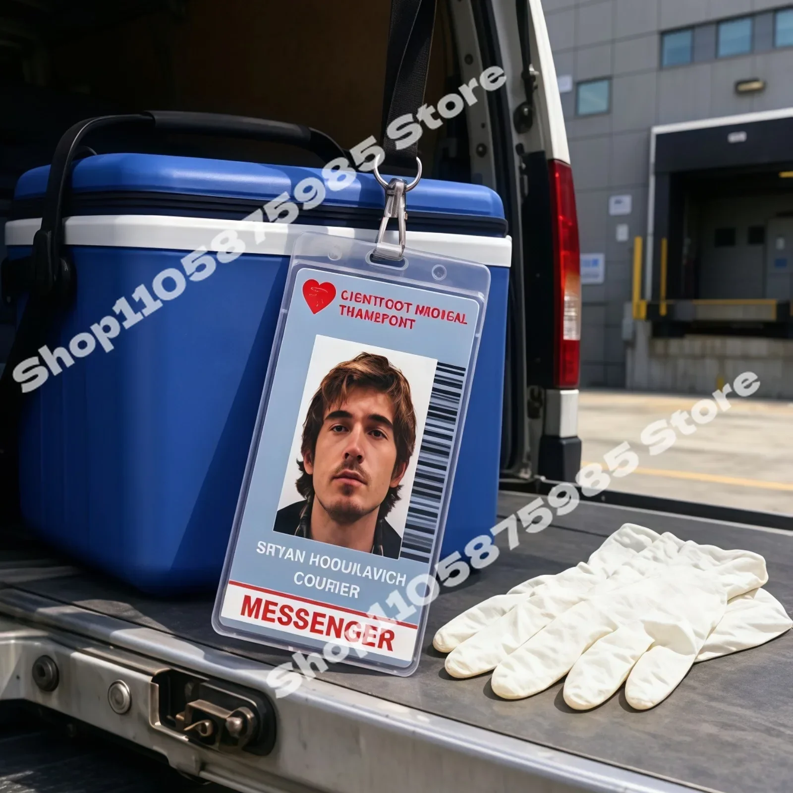 Resident Bryan HoDukavich ID Badge & Lightfoot Medical Transport Prop Card, Halloween Cosplay Dress Up Costume Party Supplies