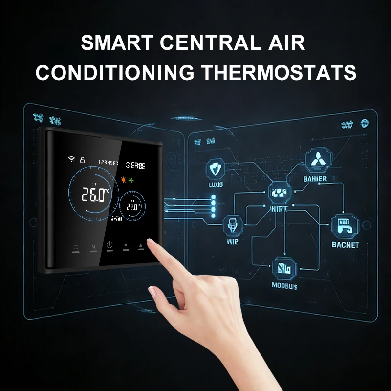 Picture 4: Smart Fan Coil Thermostat HVAC WiFi Digital Room Thermostat Modbus Controller for Fan Coil Unit