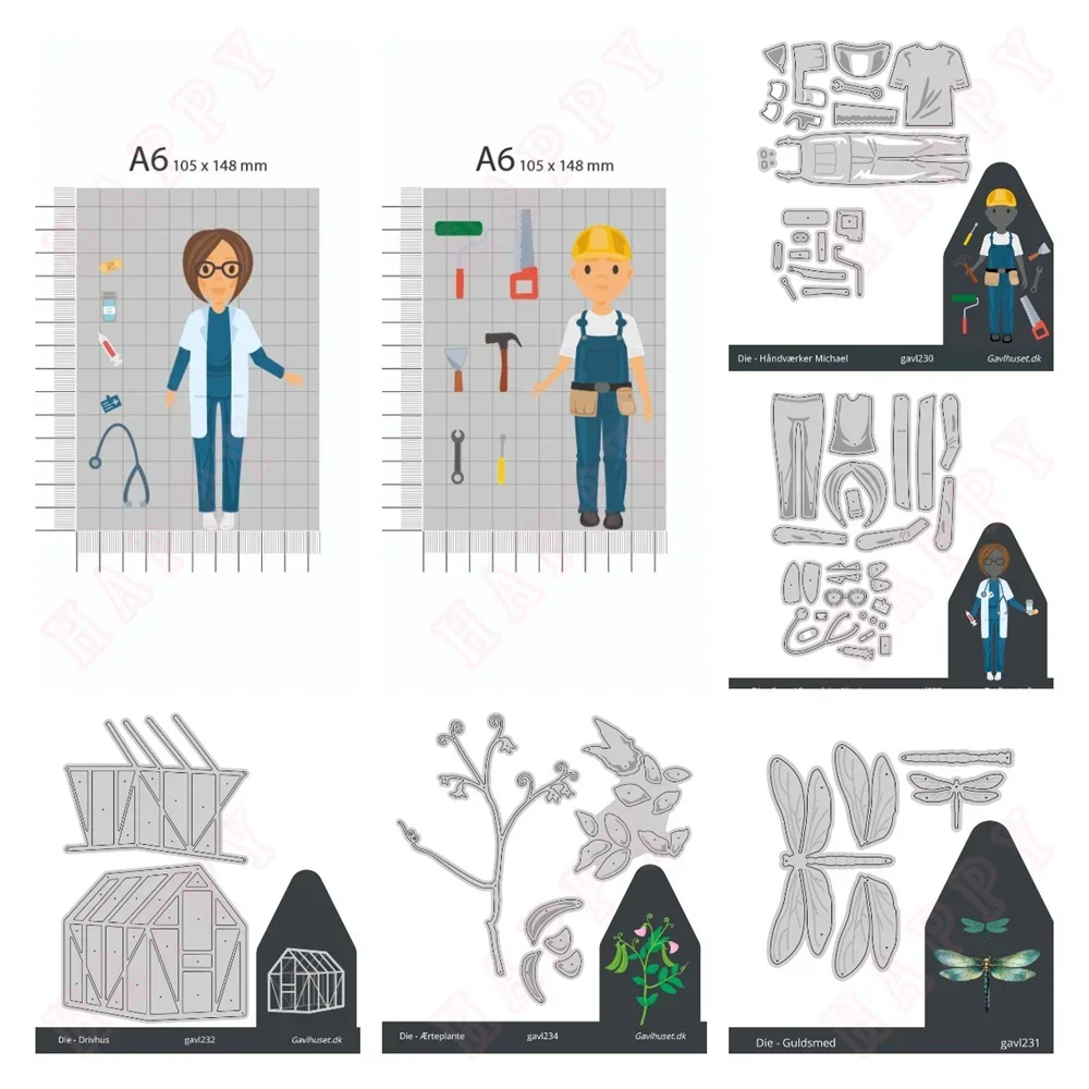 

Nurse Die Metal Cutting Dies 2024 NEW Various Card Series ScrapbookING DIY Decoration Embossing Template Paper Craft Mould