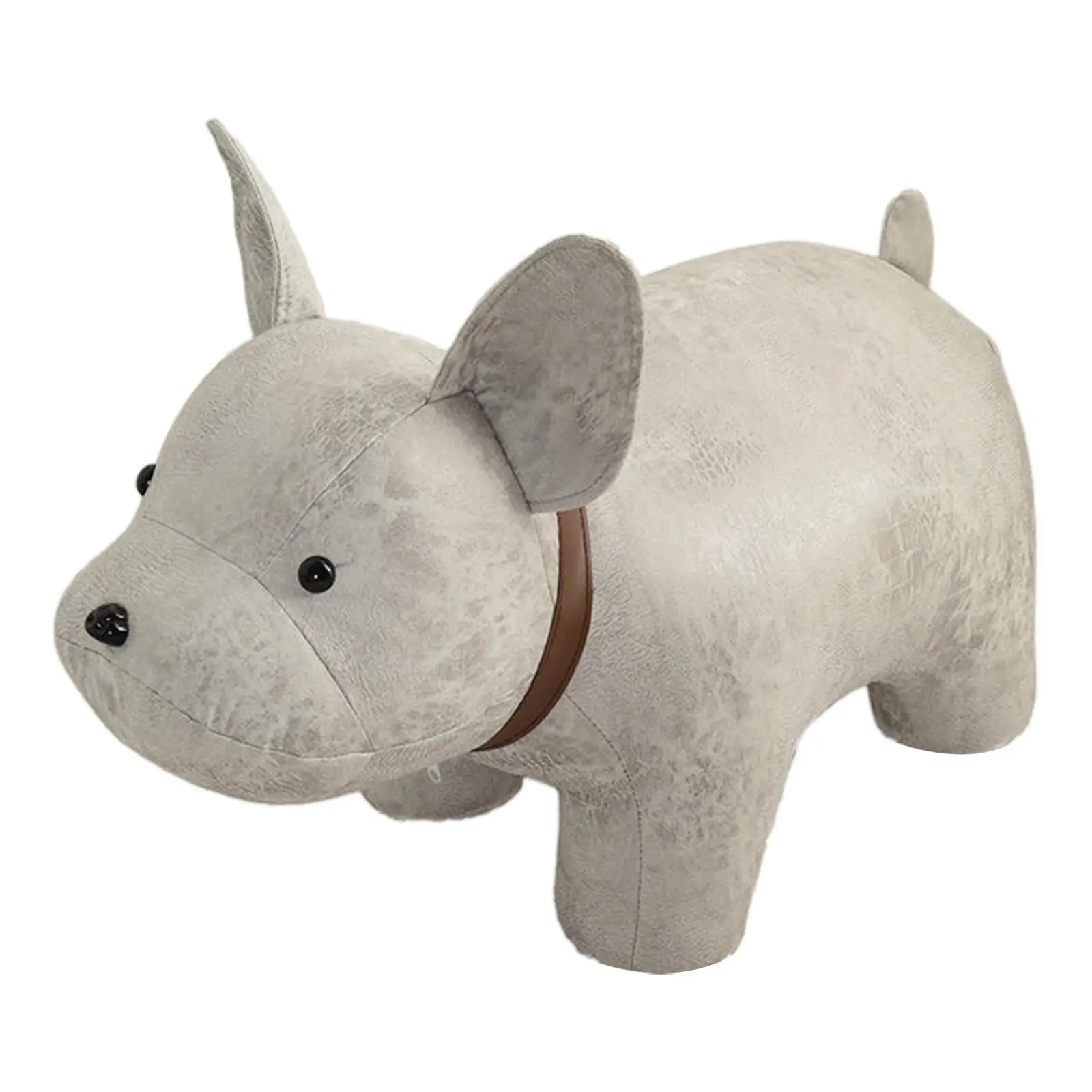 Storage Ottoman Stool with Wooden Legs, Animal Footstool, Kids Bench for Playroom