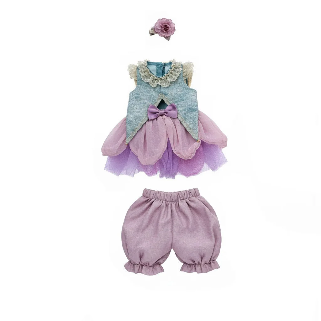 Cloveray 55 cm Poppenkleertjes Marionet Pop Jumpsuit Geschikt 22 Inch Pop Vlinder Fee Reborn Babypop Accessoires Dress-up Game