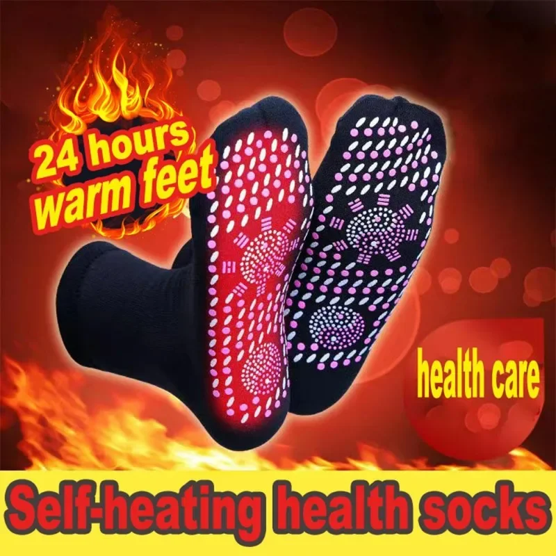 Magnetic Socks Unisex Self-Heating Health Care Socks Tourmaline Slimming Therapy Comfortable and Breathable Foot Massager Warm