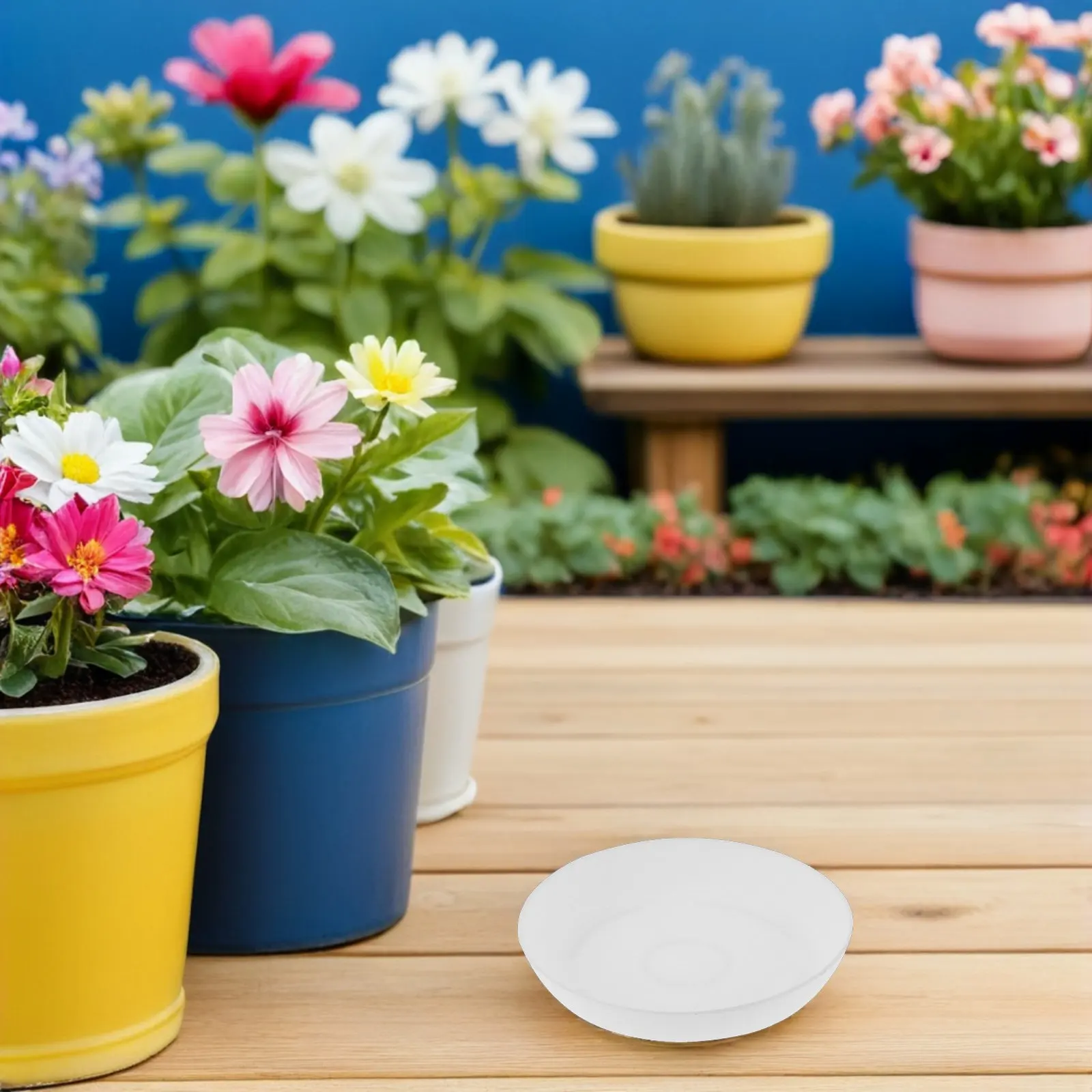 24Pcs Plastic Plant Saucer Drip Trays 11Cm Round Flower Pot Tray for Succulents Bonsai Indoor Outdoor Windowsill Garden Planter