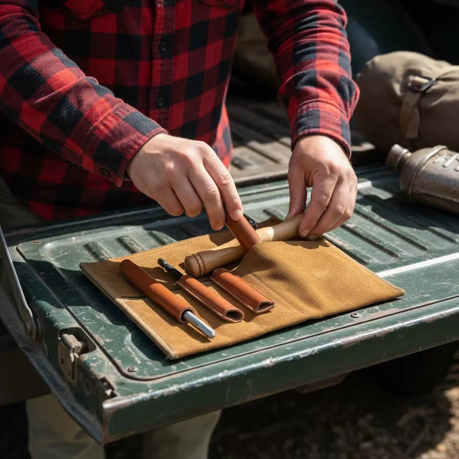 Manual Auger with T-Handle Compact Bushcraft Auger with Leather Sheath Scotch Eye Wood Drill Heavy-Duty Long-Lasting