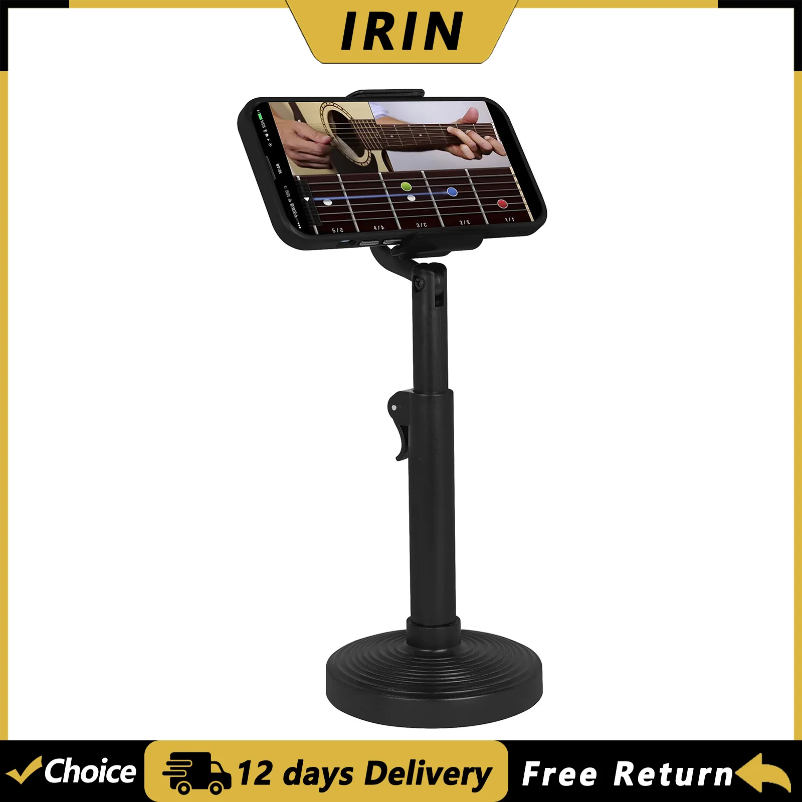IRIN Desktop Mobile Phone Holder Stand 360 Rotate for Game Live Streaming Shoot Video Smartphone Stand Height Adjustable