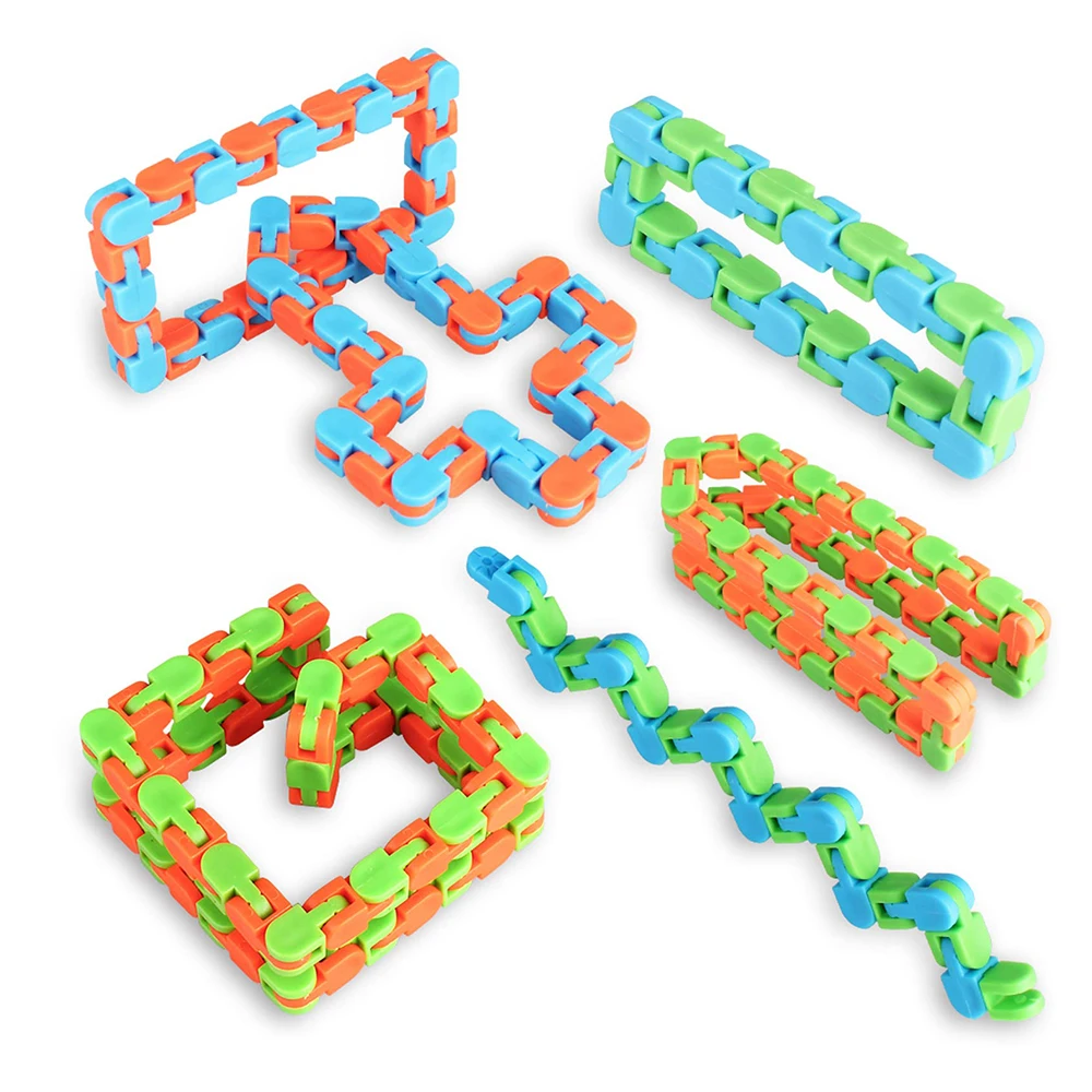 

Fidget Toy Magic Puzzle 24 Wacky Tracks 3D Bicycle Chain Anti Stress Sensory Educational Game Gift for Kid Adult Child