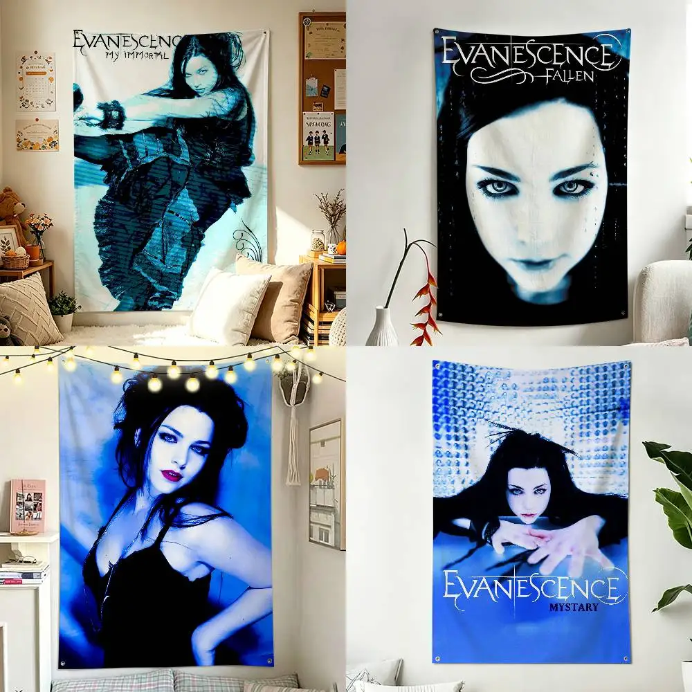 Dark Gothic Lady A-Amy Lee E-Evanescence-A Home Decor Wall Hanging Vertical Flags Indoor Outdoor Background Tapestry