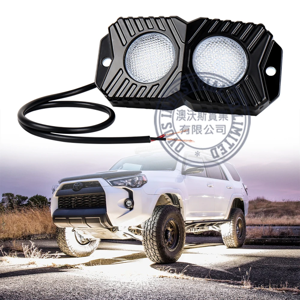 

OVOVS Водонепроницаемый чистый белый цвет светодиод 12 В постоянного тока рок светодиодный светильник 18 Вт светодиодный рок-светильник для Jeep 4x4 грузовиков автомобили ATV мотоцикл