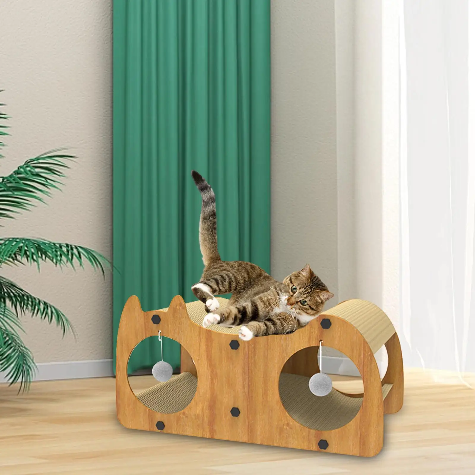 Cat Scratcher Lounge Bed Cat Scratching House for Pets Supplies Activity Toy