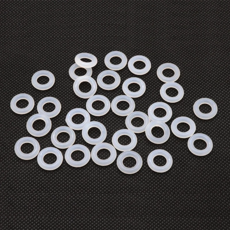 10/50pcs VMQ Silicone Ring Gasket CS 2.4mm OD 6 ~ 60mm Food Grade Waterproof Washer Rubber Insulate O-ring Rubber Rng White