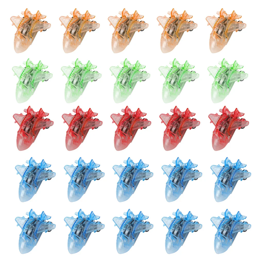 25 قطعة طائرة احتكاك التراجع الكرتون البلاستيك الشفاف الجمود الصغير اللعب التعليمية للأطفال الأطفال متعة #4