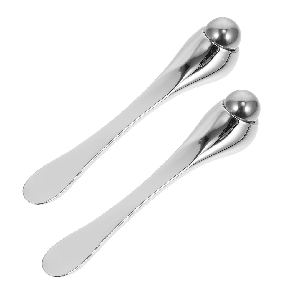 

2PCS Eye Stainless Steel Roller Cream Applicator Tool Face Depuffer Eyes Treatment Under Eye Serum