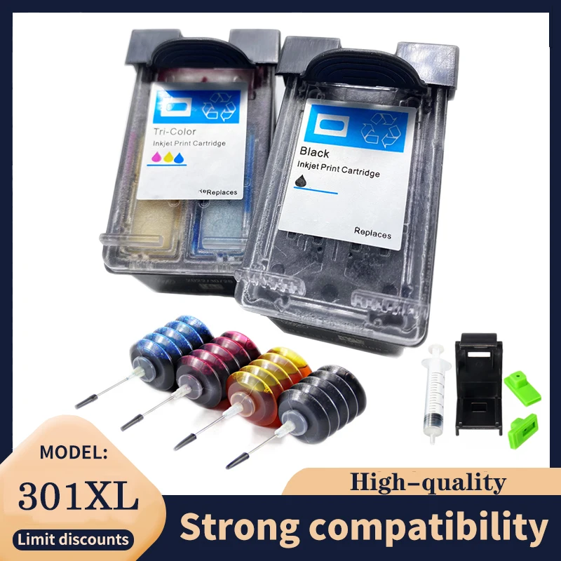 

Vilaxh 301xl Ink cartridge for HP301 HP 301 HP301XL For HP Deskjet 1000 1050 2000 2050 2510 3000 3050 3052 3054 Printer