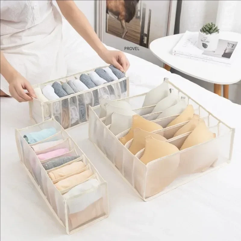 Storage Baskets Clothes Storage Box Closet Separation Organizers Underwear Bra Sock Clothes Pants Compartment Boxes Home Storage