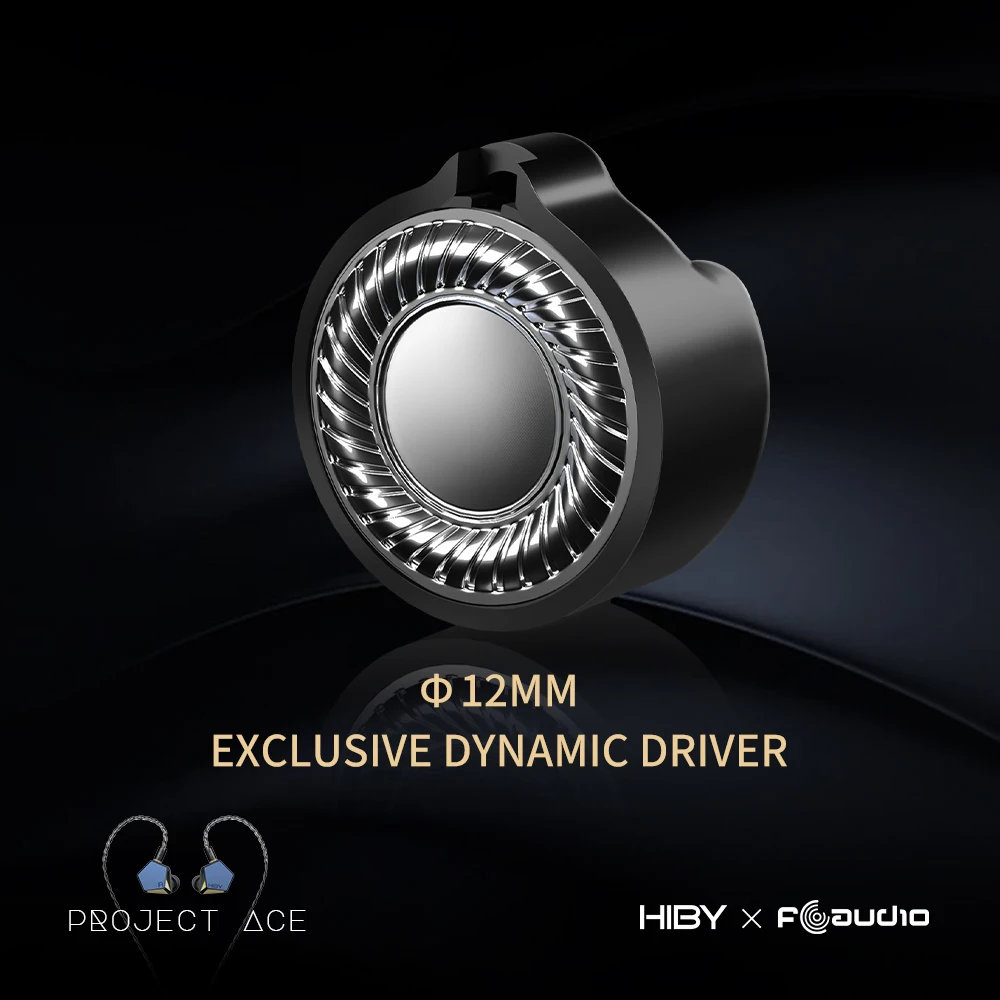 HiBy Project Ace Mg-Alloy Be-plated Dynamic Driver HIFI Earphone In-ear Earphone IEM 0.78mm Wired Earbuds with 3.5/4.4mm Plug