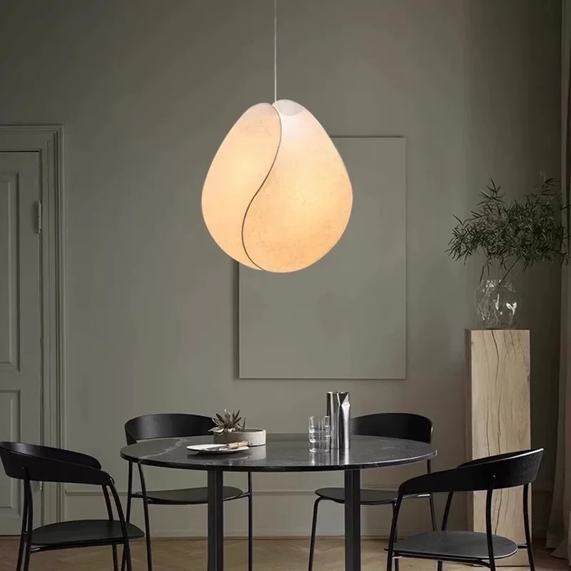 

Japanese Wabi Sabi Silk Restaurant Pendant Living Room Creative Restaurant Kitchen LED Pendant Indoor Lighting Home Furnishings
