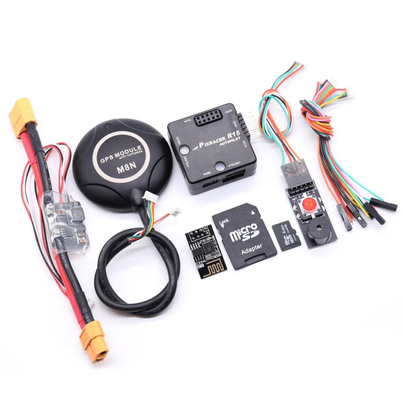 Pixracer R15 PX4 Pixhawk Vlucht Controller Autopilot M8N Gps XT60 Power Module Schokdemper Fpv Racing Rc Drone Quadcopter