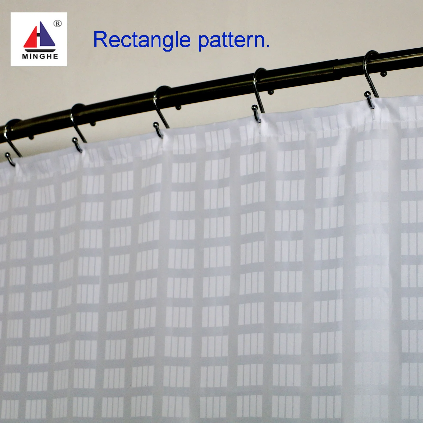 Minghe Cloth Shower Curtain,Hotel Quality Fabric Shower Curtain,Water-repellent Bathroom Shower Curtain Weighted