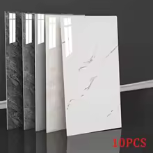 10-Pack Waterproof Marble Peel-and-Stick Tiles (30x60cm)