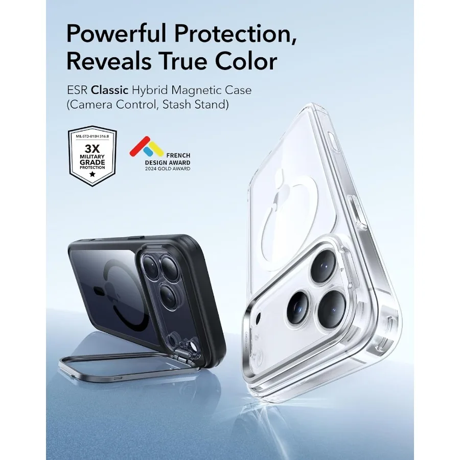 حافظة هاتف مغناطيسية للحماية من السقوط من الدرجة العسكرية مع حامل وتحكم في الكاميرا لهاتف iPhone 17 Pro متوافقة مع MagSafe Scra #2