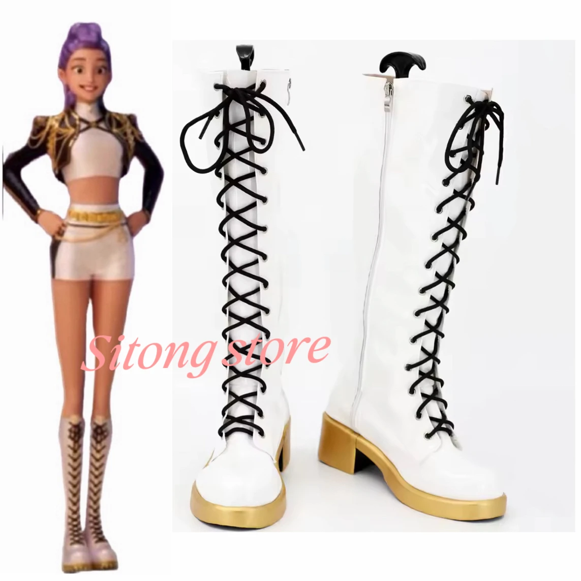 

Girls Mira Zoey Rumi kids Cosplay Stage Boots Shoes K-pop Custom Made Shoes Performance Children Adult Halloween Party