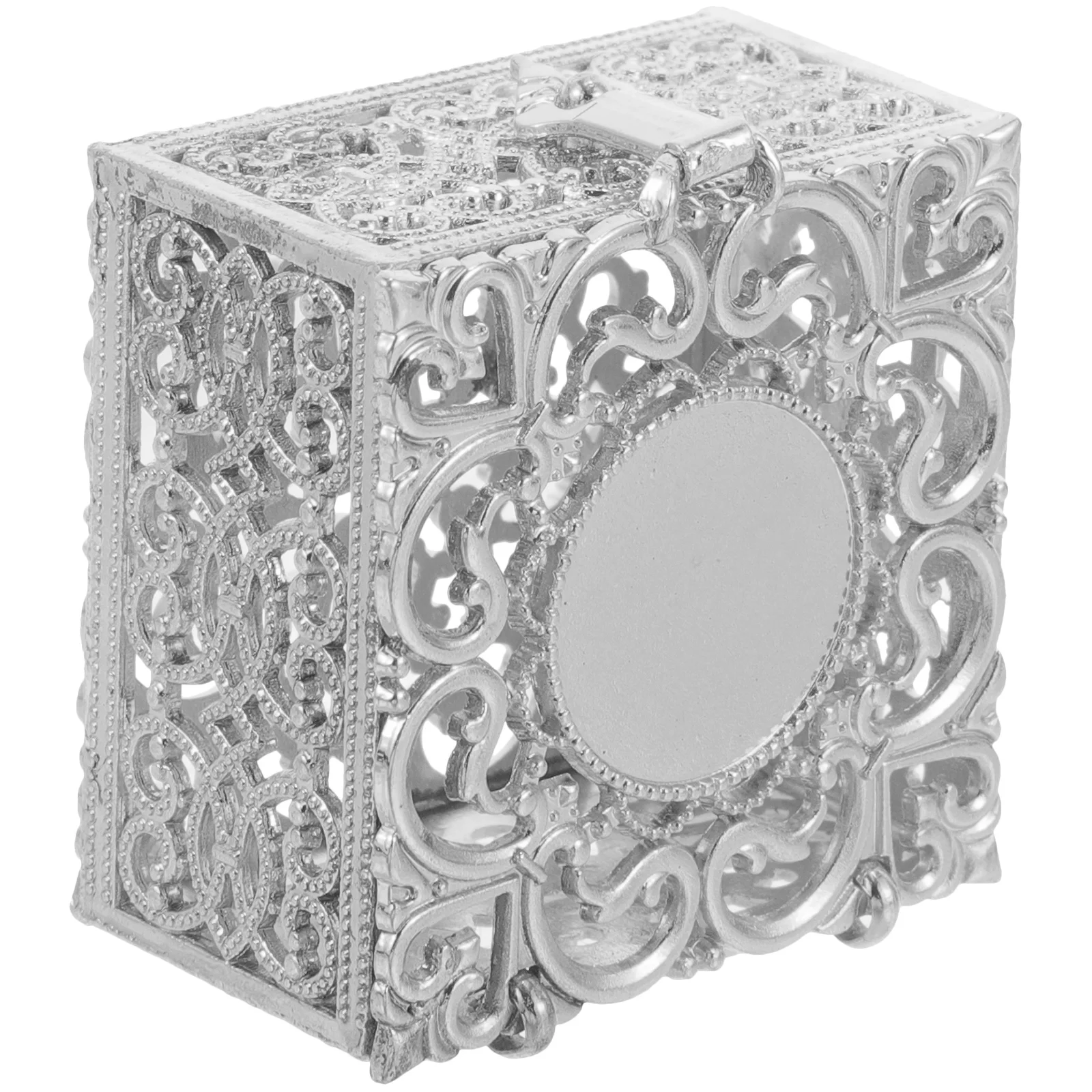 

Jewelry Boxes Keepsake Storage Vintage Small Metal Container Organizer Rosaries Beads Case